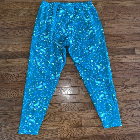 Diane Von Furstenberg DVF Color Authority Knit Pant Jade Paisley MINT COND 2X - Picture 5 of 10